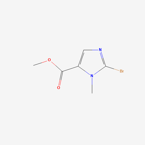 Methyl 2-bromo-1-methyl-1H-imidazole-5-carboxylate (CAS: 120781-02-4) - Chemical Structure and Molecular Formula 