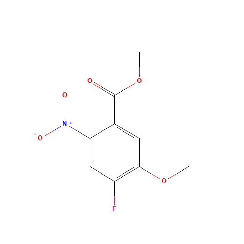 Methyl 4-fluoro-5-methoxy-2-nitrobenzoate (CAS: 159768-50-0) - Chemical Structure and Molecular Formula 