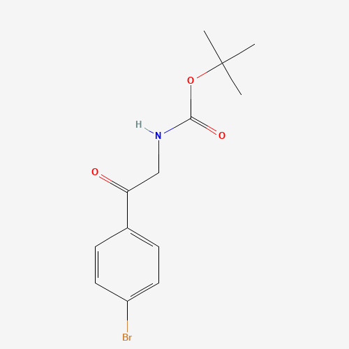 tert-Butyl N-[2-(4-bromophenyl)-2-oxoethyl]carbamate (CAS: 339185-70-5) - Chemical Structure and Molecular Formula 