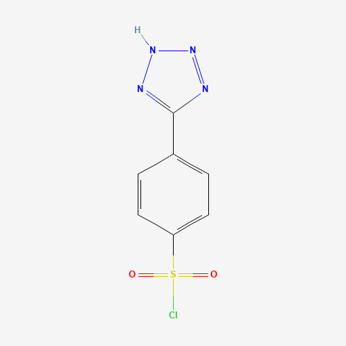 4-(2H-Tetrazol-5-yl)benzenesulfonyl chloride (CAS: 924964-20-5) - Chemical Structure and Molecular Formula 