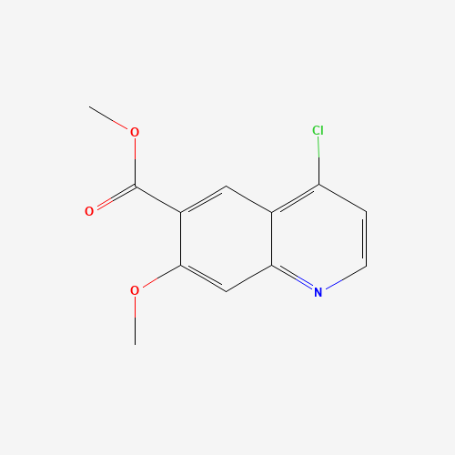 6-Quinolinecarboxylic acid, 4-chloro-7-methoxy-, methyl ester (CAS: 205448-66-4) - Chemical Structure and Molecular Formula 