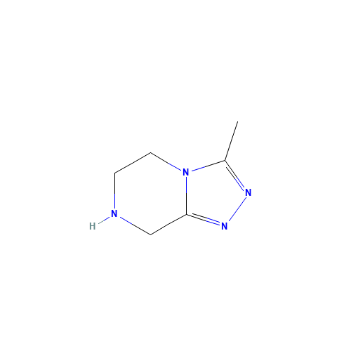 3-Methyl-5,6,7,8-tetrahydro-[1,2,4]triazolo[4,3-a]pyrazine (CAS: 886886-04-0) - Chemical Structure and Molecular Formula 
