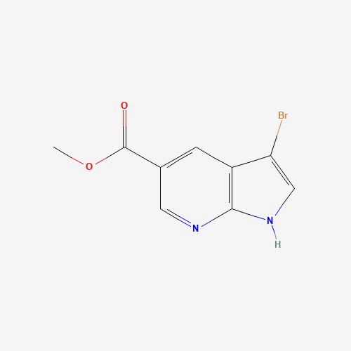 3-Bromo-7-azaindole-5-carboxylic acid methyl ester (CAS: 1190322-65-6) - Chemical Structure and Molecular Formula 