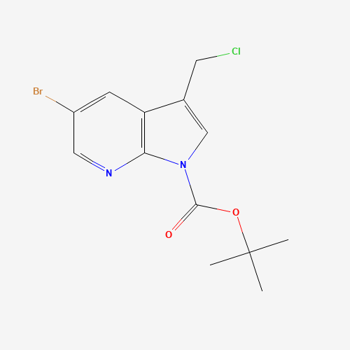 tert-Butyl 5-bromo-3-(chloromethyl)pyrrolo[2,3-b]pyridine-1-carboxylate (CAS: 1234616-42-2) - Chemical Structure and Molecular Formula 