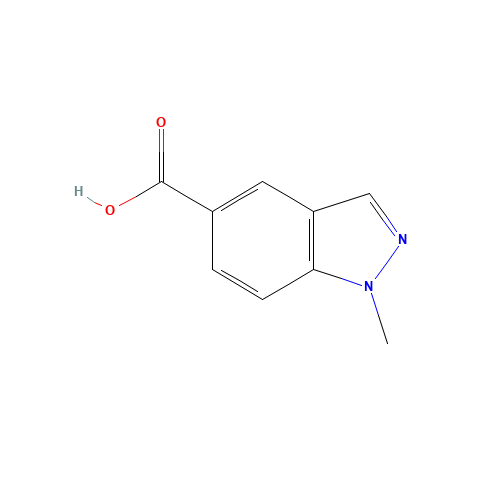 1-Methyl-indazole-5-carboxylic acid (CAS: 1176754-31-6) - Chemical Structure and Molecular Formula 