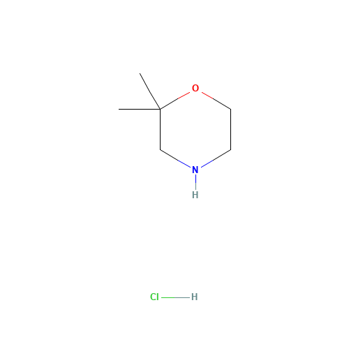2,2-Dimethylmorpholine hydrochloride (CAS: 167946-94-3) - Chemical Structure and Molecular Formula 