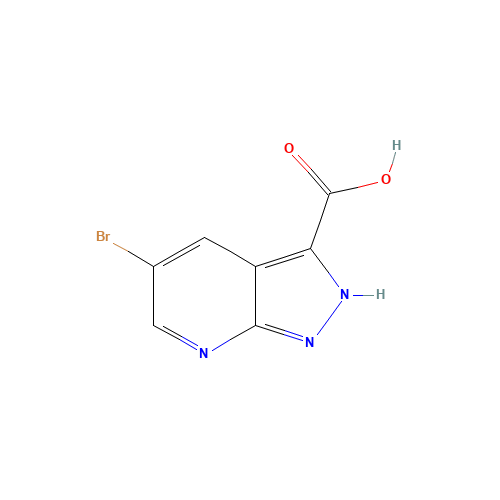 5-Bromo-1H-pyrazolo[3,4-b]pyridine-3-carboxylic acid (CAS: 916325-85-4) - Chemical Structure and Molecular Formula 