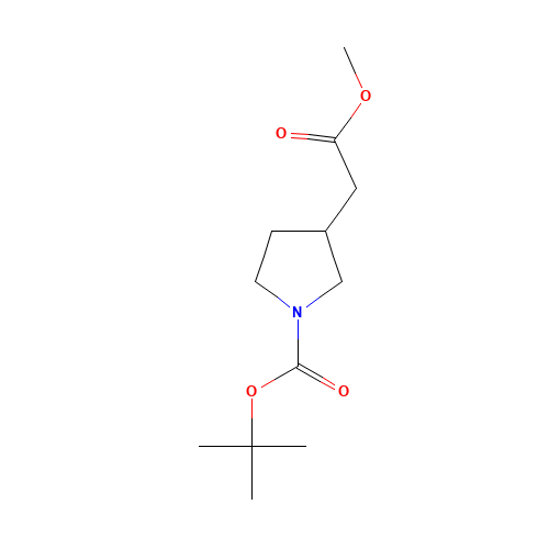 3-Pyrrolidineacetic acid, 1-[(1,1-dimethylethoxy)carbonyl]-, methyl ester (CAS: 890849-27-1) - Related Chemical Product