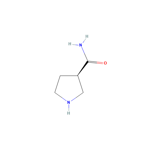 (R)-Pyrrolidine-3-carboxamide (CAS: 848488-76-6) - Chemical Structure and Molecular Formula 