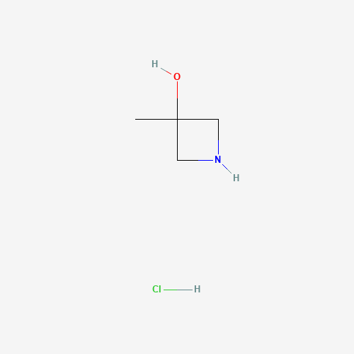 3-Hydroxy-3-methylazetidine hydrochloride (CAS: 124668-46-8) - Chemical Structure and Molecular Formula 