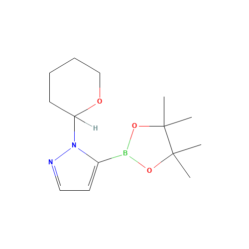 1-(2-Tetrahydropyranyl)-1H-pyrazole-5-boronic acid pinacol ester (CAS: 903550-26-5) - Chemical Structure and Molecular Formula 