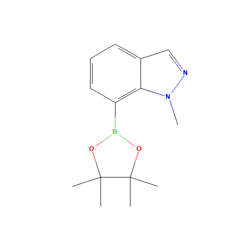 1-Methylindazole-7-boronic acid pinacol ester (CAS: 1313738-64-5) - Chemical Structure and Molecular Formula 