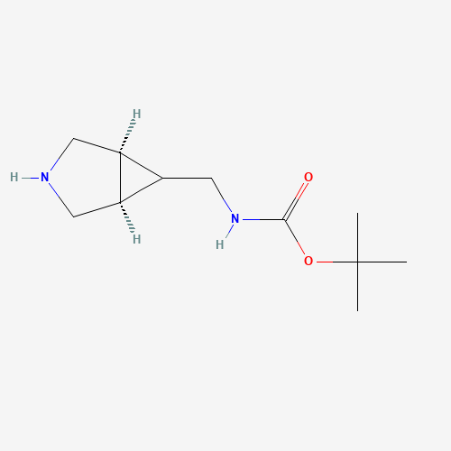 tert-Butyl N-[[(1S,5R)-3-azabicyclo[3.1.0]hexan-6-yl]methyl]carbamate (CAS: 134575-12-5) - Chemical Structure and Molecular Formula 