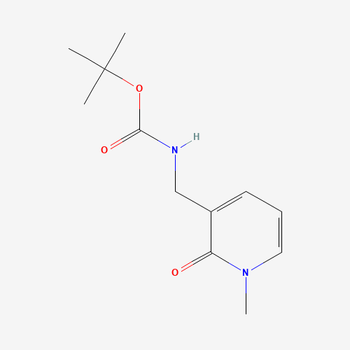 tert-Butyl N-[(1-methyl-2-oxo-3-pyridyl)methyl]carbamate (CAS: 1234616-68-2) - Chemical Structure and Molecular Formula 