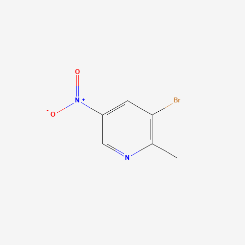 3-Bromo-2-methyl-5-nitro-pyridine (CAS: 186593-42-0) - Chemical Structure and Molecular Formula 