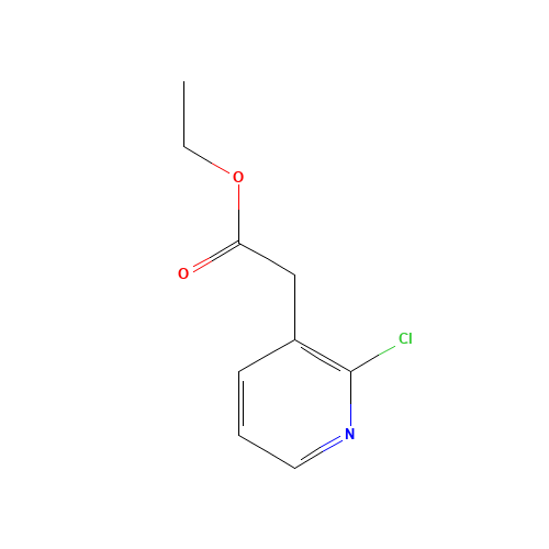 Ethyl 2-chloropyridine-3-acetate (CAS: 164464-60-2) - Chemical Structure and Molecular Formula 