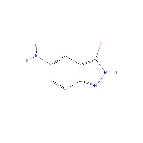 5-Amino-3-iodo-1H-indazole (CAS: 599183-36-5) - Chemical Structure and Molecular Formula 