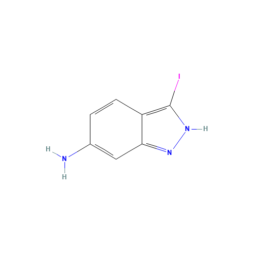 3-Iodo-1H-indazol-6-amine (CAS: 885519-20-0) - Chemical Structure and Molecular Formula 