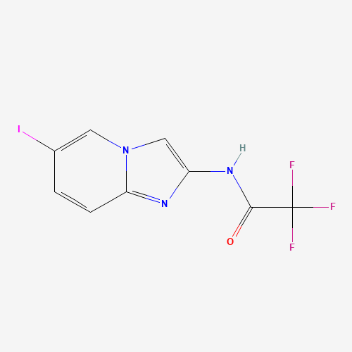 2,2,2-Trifluoro-N-(6-iodo-imidazo[1,2-a]pyridin-2-yl)acetamide (CAS: 209971-49-3) - Chemical Structure and Molecular Formula 
