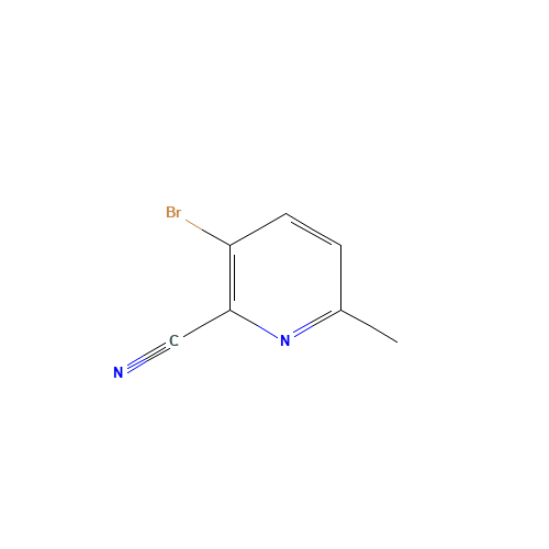 3-Bromo-6-methylpicolinonitrile (CAS: 717843-48-6) - Chemical Structure and Molecular Formula 