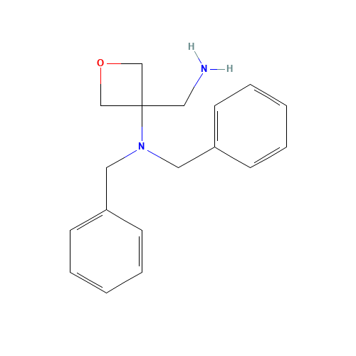 3-Aminomethyl-3-[bis(phenylmethyl)amino]oxetane (CAS: 1021392-84-6) - Chemical Structure and Molecular Formula 