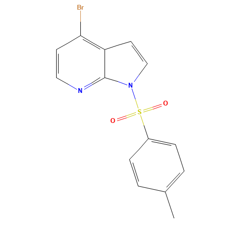 4-Bromo-1-(p-tolylsulfonyl)pyrrolo[2,3-b]pyridine (CAS: 348640-07-3) - Chemical Structure and Molecular Formula 