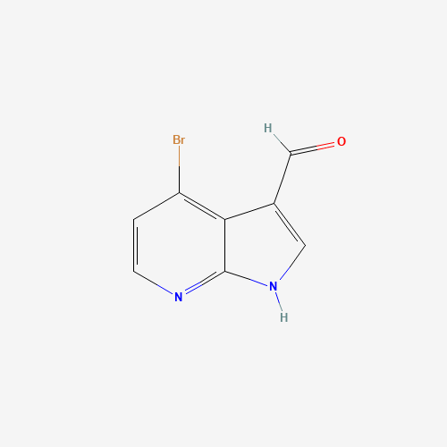 4-Bromo-1H-pyrrolo[2,3-b]pyridine-3-carbaldehyde (CAS: 1000340-35-1) - Chemical Structure and Molecular Formula 