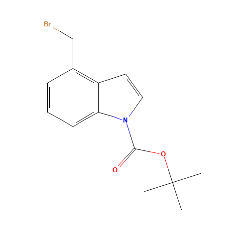 tert-Butyl 4-(bromomethyl)indole-1-carboxylate (CAS: 220499-13-8) - Chemical Structure and Molecular Formula 