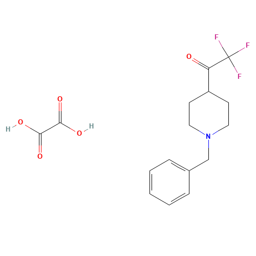 1-(1-Benzylpiperidin-4-yl)-2,2,2-trifluoroethanone oxalate (CAS: 1198286-70-2) - Chemical Structure and Molecular Formula 