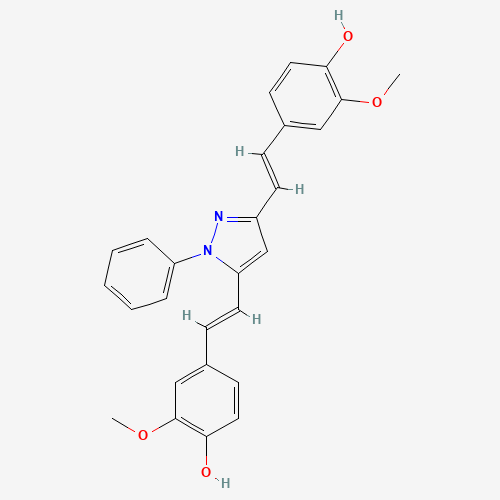 4,4'-(1E,1'E)-2,2'-(1-Phenyl-1H-pyrazole-3,5-diyl)-bis(ethene-2,1-diyl)bis(2-methoxyphenol) (CAS: 828911-76-8) - Related Chemical Product