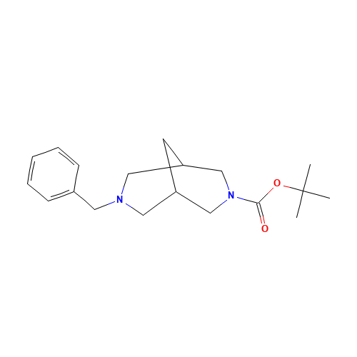 tert-Butyl 7-benzyl-3,7-diaza-bicyclo[3.3.1]nonane-3-carboxylate (CAS: 227940-71-8) - Chemical Structure and Molecular Formula 