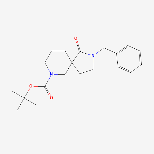 tert-Butyl 3-benzyl-4-oxo-3,9-diazaspiro[4.5]decane-9-carboxylate (CAS: 1198284-76-2) - Chemical Structure and Molecular Formula 
