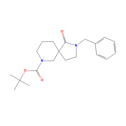 tert-Butyl 3-benzyl-4-oxo-3,9-diazaspiro[4.5]decane-9-carboxylate (CAS: 1198284-76-2) - Chemical Structure and Molecular Formula 