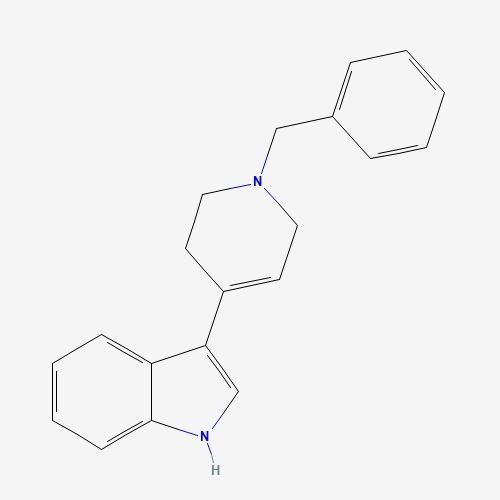 3-(1-Benzyl-1,2,3,6-tetrahydropyridin-4-yl)-1H-indole (CAS: 17403-05-3) - Chemical Structure and Molecular Formula 