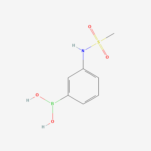 3-(Methylsulfonylamino)phenylboronic acid (CAS: 148355-75-3) - Chemical Structure and Molecular Formula 