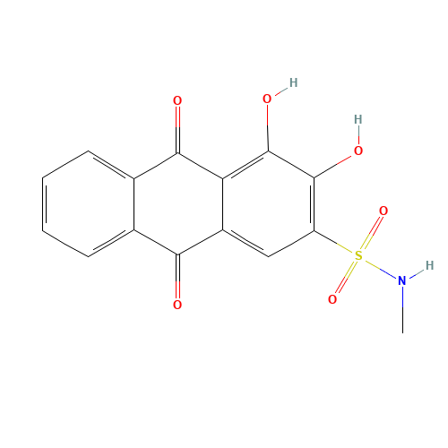 3,4-Dihydroxy-N-methyl-9,10-dioxo-9,10-dihydroanthracene-2-sulfonamide (CAS: 1313738-86-1) - Chemical Structure and Molecular Formula 