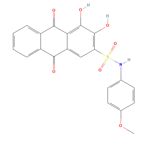 3,4-Dihydroxy-N-(4-methoxyphenyl)-9,10-dioxo-9,10-dihydroanthracene-2-sulfonamide (CAS: 1313738-89-4) - Related Chemical Product