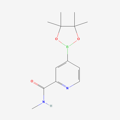 N-Methyl-4-(4,4,5,5-tetramethyl-1,3,2-dioxaborolan-2-yl)pyridine-2-carboxamide (CAS: 1313738-91-8) - Chemical Structure and Molecular Formula 