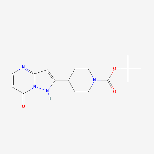 tert-Butyl 4-(7-hydroxypyrazolo[1,5-a]pyrimidin-2-yl)piperidine-1-carboxylate (CAS: 1228631-09-1) - Chemical Structure and Molecular Formula 