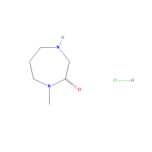 1-Methyl-1,4-diazepan-2-one hydrochloride (CAS: 685859-01-2) - Chemical Structure and Molecular Formula 