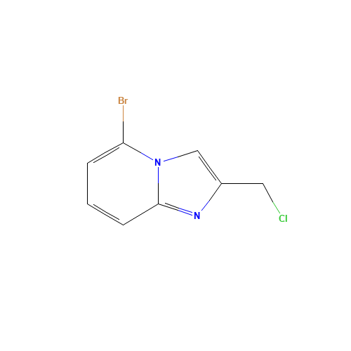5-Bromo-2-chloromethylimidazo[1,2-a]pyridine (CAS: 885275-97-8) - Chemical Structure and Molecular Formula 