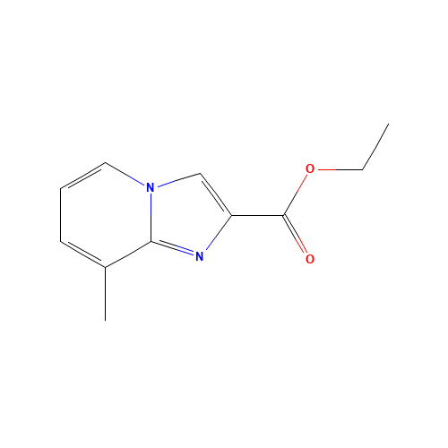 8-Methylimidazo[1,2-a]pyridine-2-carboxylic acid ethyl ester (CAS: 67625-40-5) - Chemical Structure and Molecular Formula 
