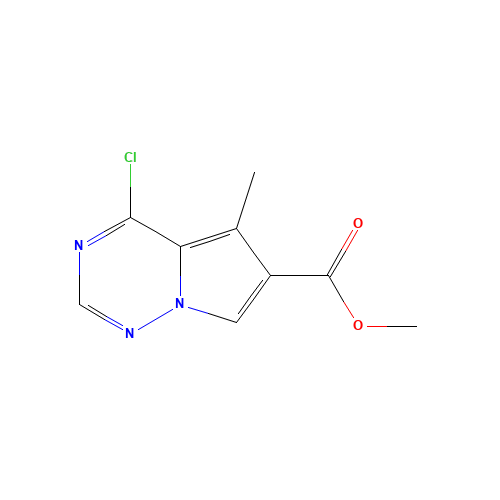 Methyl 4-chloro-5-methylpyrrolo-[2,1-f][1,2,4]triazine-6-carboxylate (CAS: 310442-40-1) - Chemical Structure and Molecular Formula 