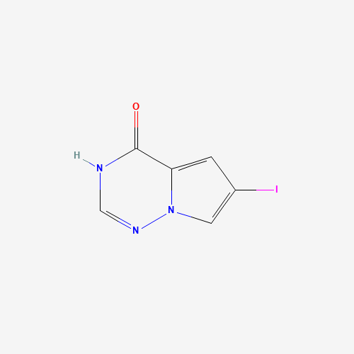 6-Iodopyrrolo[2,1-f][1,2,4]triazin-4(1H)-one (CAS: 1201784-97-5) - Chemical Structure and Molecular Formula 
