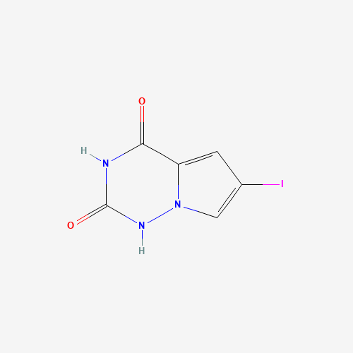 6-Iodopyrrolo[2,1-f][1,2,4]triazine-2,4-dione (CAS: 1313738-99-6) - Chemical Structure and Molecular Formula 