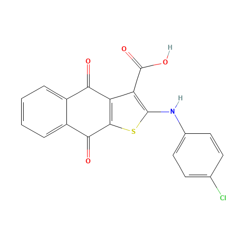 2-(4-Chlorophenylamino)-4,9-dioxo-4,9-dihydro-naphtho[2,3-b]thiophene-3-carboxylic acid (CAS: 1258637-95-4) - Related Chemical Product