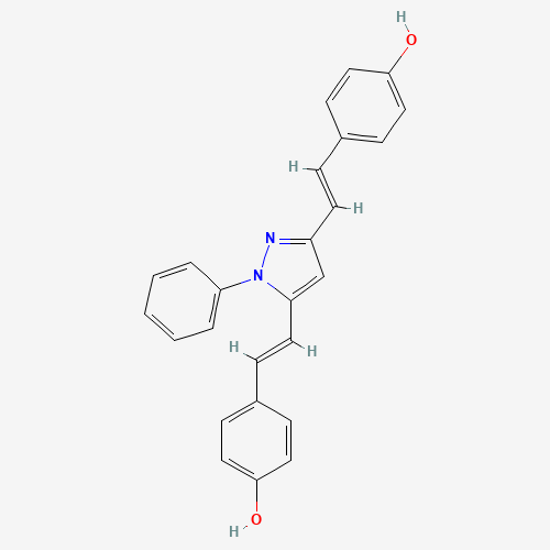 4,4'-(1E,1'E)-2,2'-(1-Phenyl-1H-pyrazole-3,5-diyl)bis(ethene-2,1-diyl)diphenol (CAS: 828911-79-1) - Related Chemical Product
