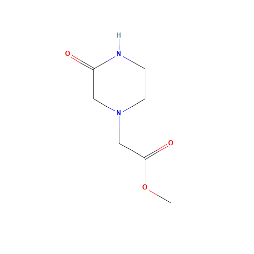 Methyl 2-(3-oxopiperazin-1-yl)acetate (CAS: 1039843-84-9) - Chemical Structure and Molecular Formula 