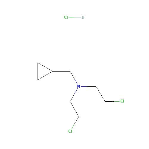 2-Chloro-N-(2-chloroethyl)-N-(cyclopropylmethyl)-ethanamine hydrochloride (CAS: 90202-51-0) - Chemical Structure and Molecular Formula 