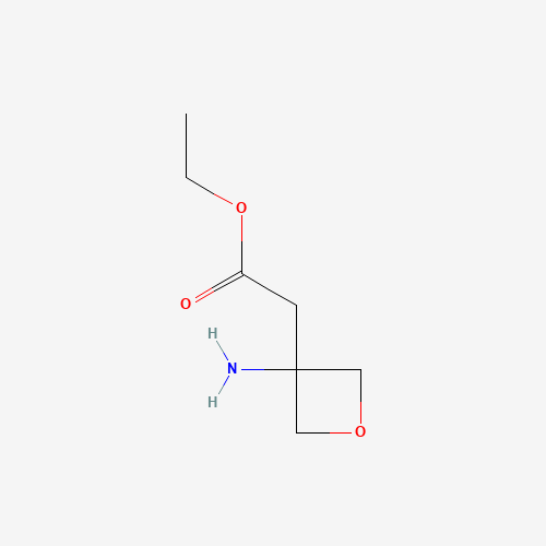 Ethyl 2-(3-aminooxetan-3-yl)acetate (CAS: 1207175-54-9) - Chemical Structure and Molecular Formula 